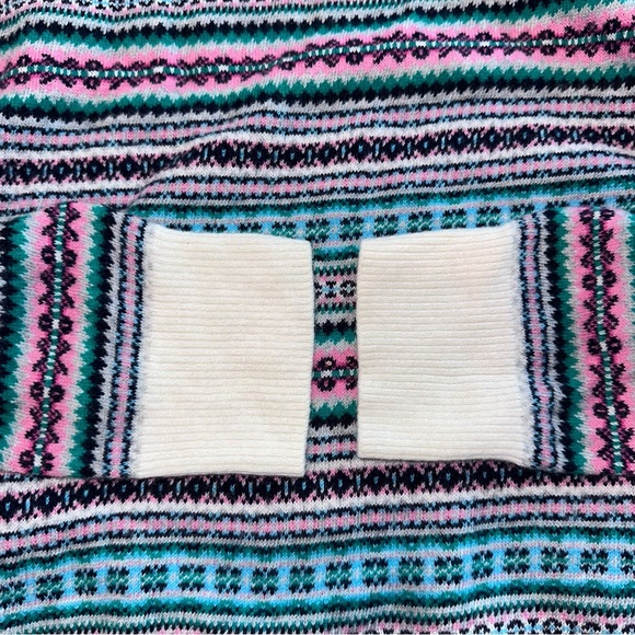 Talbots Women's Striped Crewneck Sweater - Blue, Pink, Cream Lamb’s Wool L - Picture 4 of 9